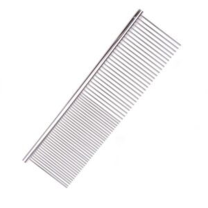 Celokovový hrebeň dvojitý pre psov s dĺžkou 19 cm L