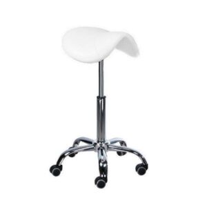 Kadernícky taburet - sedlo BD-9909 biela farba