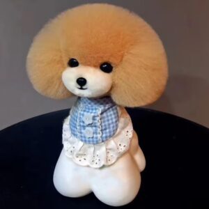 Parochňa hlava béžová a biela Mr. Jiang Teddy Wig