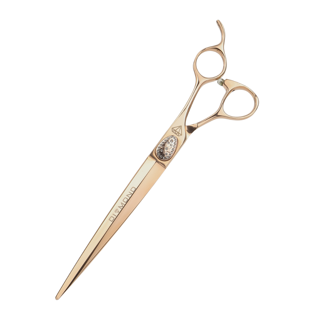 Diamond Scissors Nożyczki Proste 7,5 z mikroszlifem – Japan 440C, różowe złoto + GRATIS grawer Diamond Scissors rovné nožnice 7,5" – ružové zlato, oceľ Japan 440C, mikrozúbkovanie