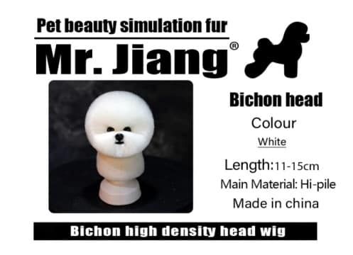 Hlavová parochňa Bichon Head Wig Mr.Jiang biela