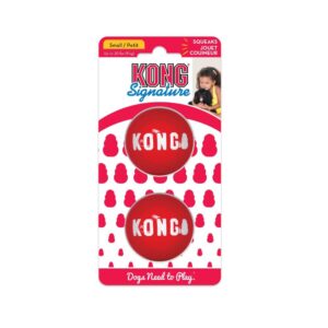 KONG Signature Ball dve odolné loptičky pre psa S (sada 2 ks)