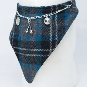 Obojok, bandana pre psa kockovaná
