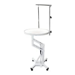 Pneumatický osvetlený stôl na úpravu psov s priemerom 60cm